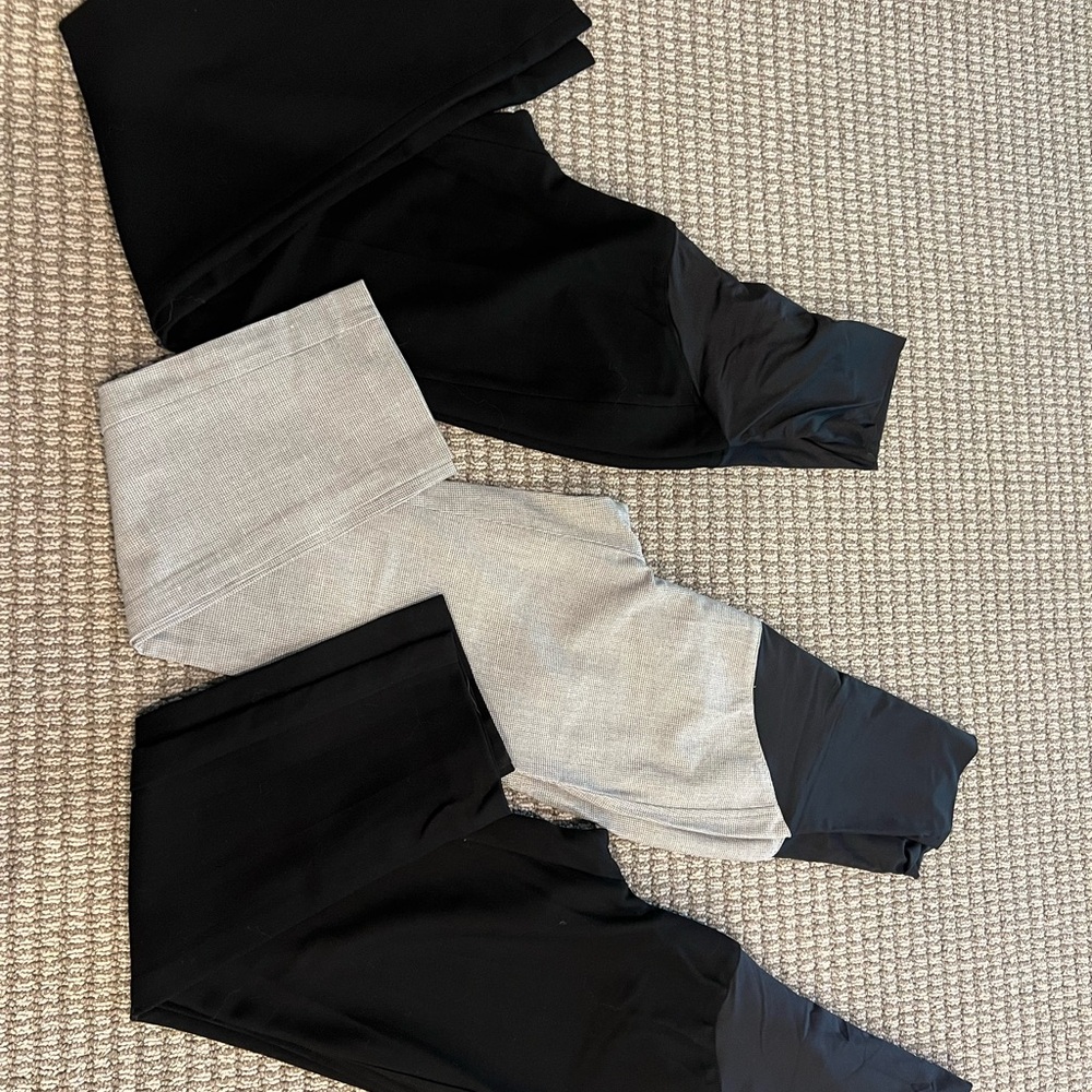 LOFT Black and Gray Leggings